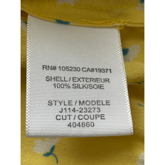 Joie Silk Yellow Floral Peplum Top - Picture 7 of 8